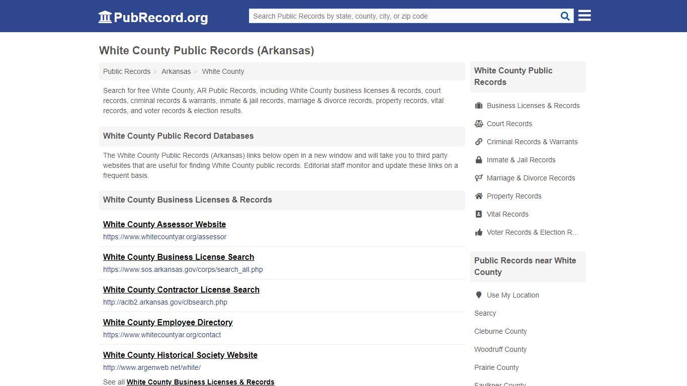 Free White County Public Records (Arkansas Public Records)